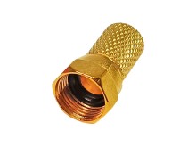 Přímý kabelový F konektor 7.0 mm s těsnícím O-kroužkem, zlacený