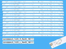 Sada LED podsvitu pro Philips 55" LCD panel 14 ks pásků SVV550AU0_7LED_R/L Rev02