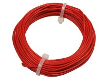Měděný vodič Cu 0,5 mm s PVC izolací, červený, 10 m