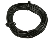Měděný drát 0,5 mm s PVC izolací, černý, 10 m