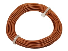 Měděný drát 0,5 mm s PVC izolací, hnědý, 10 m