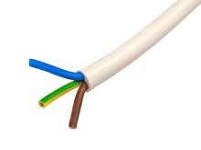 Síťový kabel 3x0,75 mm² lanko H05VV-F bílý PVC metráž