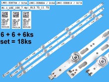 LED podsvícení sada pro Samsung 75CU7172 18 kusů BN96-50310A/B/C + LM41-00879A/B/C