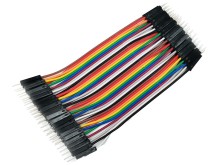 Dupont propojovací vodiče 40 pin, 10 cm, samec - samec