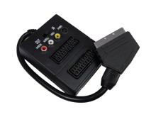 Kabel 50cm se 2x SCART, S-VHS a 3x CINCH s přepínačem