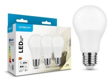 LED žárovka E27 8,5W A60 studená bílá 3ks