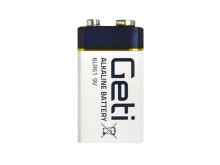 Alkalická 9V baterie Geti 6F22 (6LR61)