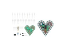 LED elektronická stavebnice Srdce s napájením DC 4-6V