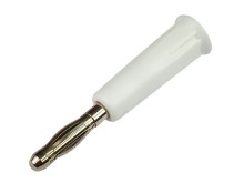 Laboratorní banánek 4mm 24A bílý