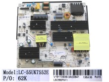 Napájecí zdrojová deska pro Sharp 55BJ5E a LC-55UK7552E