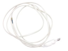 Plochý napájecí kabel PVC 2x0,75mm, 2 m, bílý