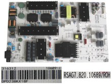 Napájecí zdrojová deska LCD modulu Hisense 75A7KQ RSAG7.820.10689/ROH