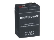 Olověný akumulátor 6V 4,5Ah s plochými konektory 4,8 mm