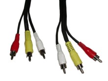 3x CINCH audio kabel s konektory samec - 2 metry