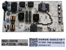 Napájecí zdrojová deska LCD TCL 50C803 30805-000378 / Power board 40-P30SWL-PWA1ZG