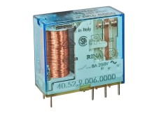 Elektromagnetické relé 6V DC s 2 přepínacími kontakty 8A / 250V AC, 30V DC