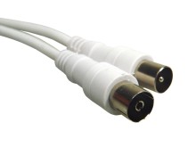 Anténní koaxiální kabel účastnický 1,5 m bílý