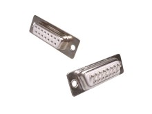 Panelový konektor CANNON 15 pin samice s pájecím žlábkem