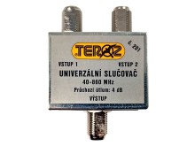 Univerzální anténní slučovač TV s 2 F vstupy TEROZ č.201