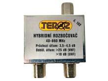 Hybridní anténní rozbočovač TV s 2 výstupy typ 102 F