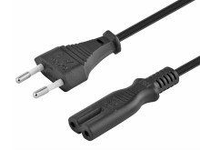 Síťový napájecí kabel 40 cm pro malé přístroje 230V černý