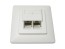 Dvojitá zapuštěná zásuvka RJ45 2x8/8 s LSA kontakty