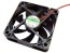 12V ventilátor 60x60x15mm s volnými dráty, plastový