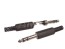 Stereo konektor JACK 6,3 mm samec s plastovým tělem