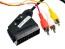 2m SCART kabel na 3x CINCH stereo s přepínačem IN/OUT