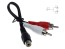 CINCH redukční kabel mono/stereo 0,2 m samice na 2x samec