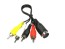 Audio redukce DIN 5pin na 4x CINCH kabel 0,2 m