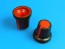 Miniaturní knoflík na potenciometr s oskou 6mm a červeným ukazatelem