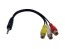 Redukční kabel 3.5mm jack 4pólový na 3x CINCH audio a video 15 cm