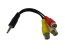 Redukční kabel 3.5mm jack 4pólový na 3x CINCH audio a video 13 cm