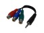 Redukční kabel 3.5mm jack 4pólový - 3x CINCH R+G+B 13 cm