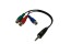Redukční kabel 3.5mm jack 4pól / 3x CINCH R+G+B, 23 cm