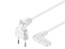 Úhlový síťový kabel 3m pro napájení 230V bílý