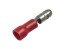 Červený izolovaný krimpovací kulatý konektor Faston 4.0 mm kolík