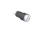 Bílá LED kontrolka 12V AC/DC s montážním otvorem 16 mm