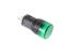 Zelená LED kontrolka 12V AC/DC s montážním otvorem 16 mm
