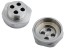 Příruba topného článku olejového radiátoru s otvory 4 x 8,9 mm a závitem G5/4