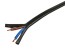 Síťový kabel 2x0,75 mm² lanko H03VVH2-F, PVC izolace, černý, metráž