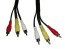 3x CINCH audio kabel s konektory samec - 2 metry