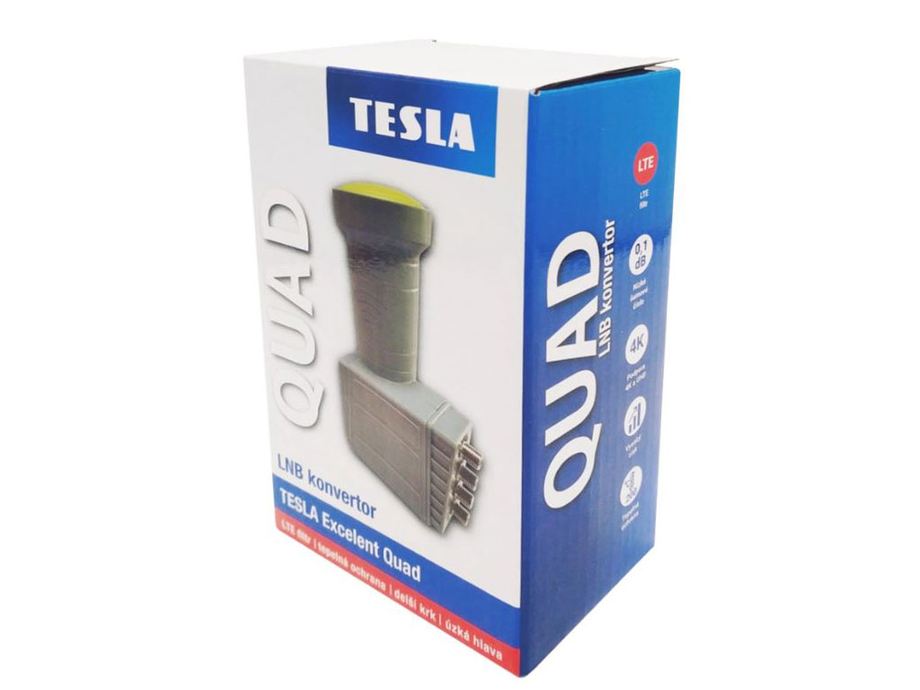 konvertor LNB TESLA Excelent Quad univerzální 0,1dB LTE