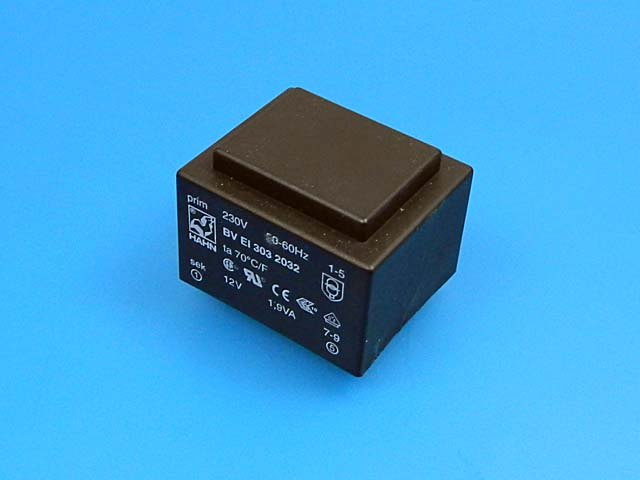 transformátor síťový do plošného spoje  230 / 12V - 1,9VA BVEI3032032