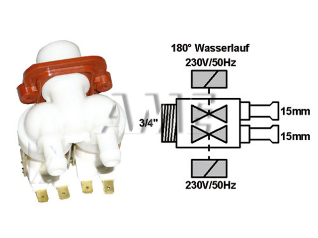 ventil napouštěcí univerzální dvojcestný (180 st.) přímý 2